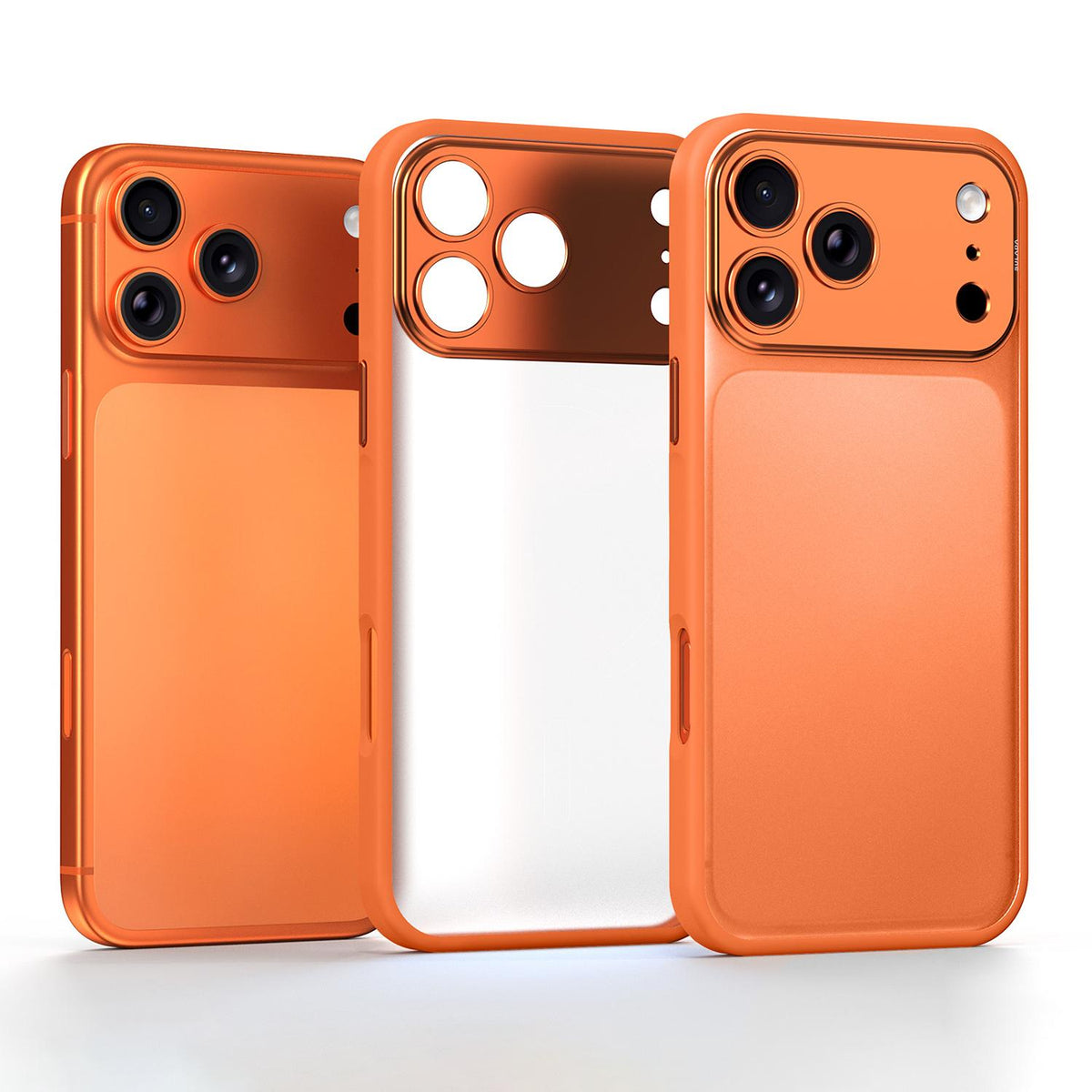 Compatible with iPhone 18 Pro Max SULADA TransCompatible withms Into 17 Pro Semi-Transparent Matte Shockproof Phone Case - Orange