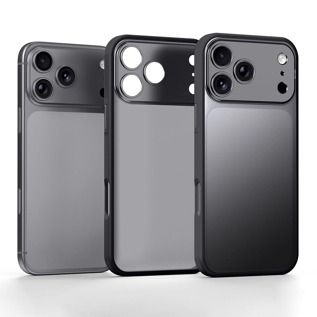Compatible with iPhone 18 Pro Max SULADA TransCompatible withms Into 17 Pro Semi-Transparent Matte Shockproof Phone Case - Black
