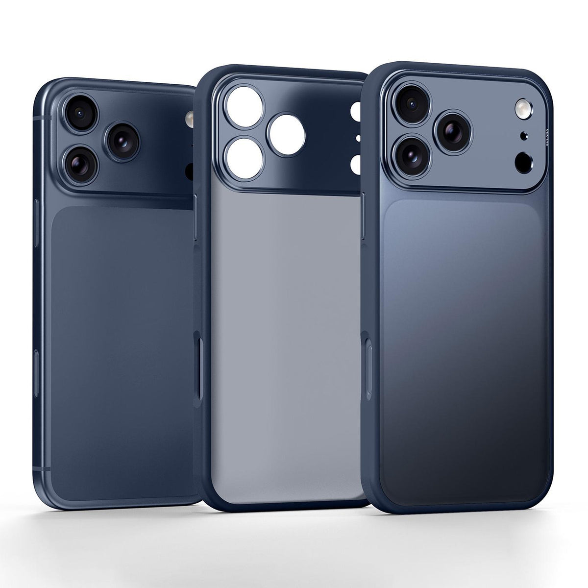 Compatible with iPhone 18 Pro Max SULADA TransCompatible withms Into 17 Pro Semi-Transparent Matte Shockproof Phone Case - Blue