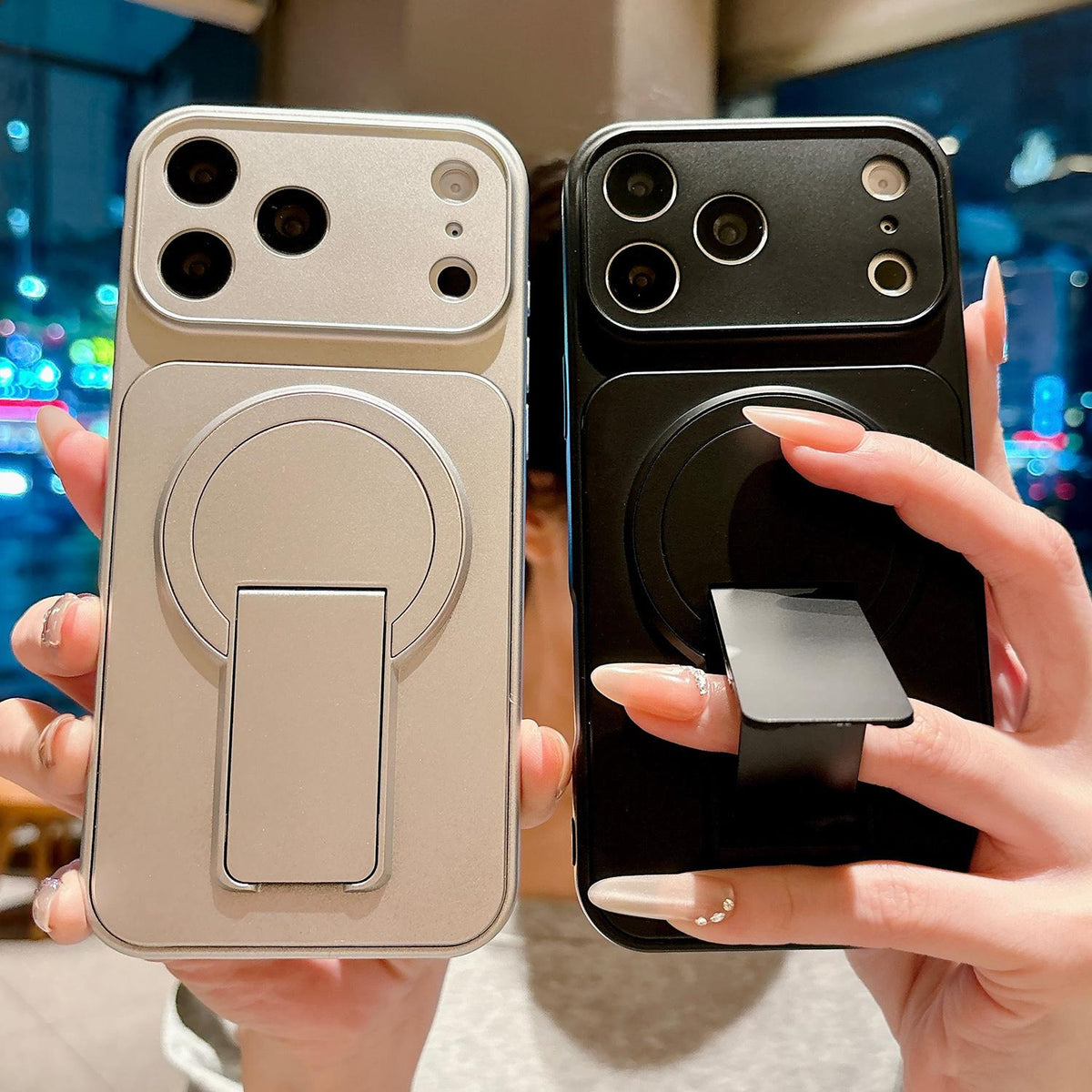 Compatible with iPhone 18 Pro Instantly TransCompatible withms Into 17 Pro Invisible Holder Magnetic Phone Case - Silver