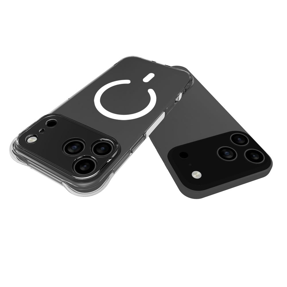 Compatible with iPhone 18 Pro Max Shockproof Non-slip Magnetic TPU Phone Case - Transparent