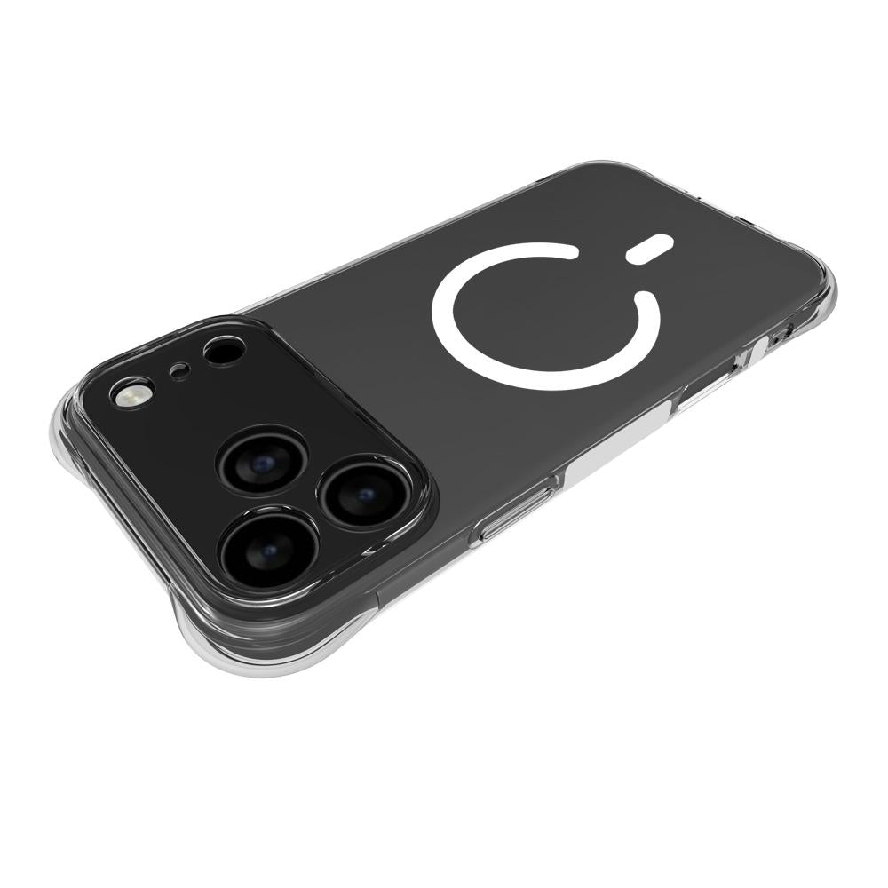 Compatible with iPhone 18 Pro Max Shockproof Non-slip Magnetic TPU Phone Case - Transparent