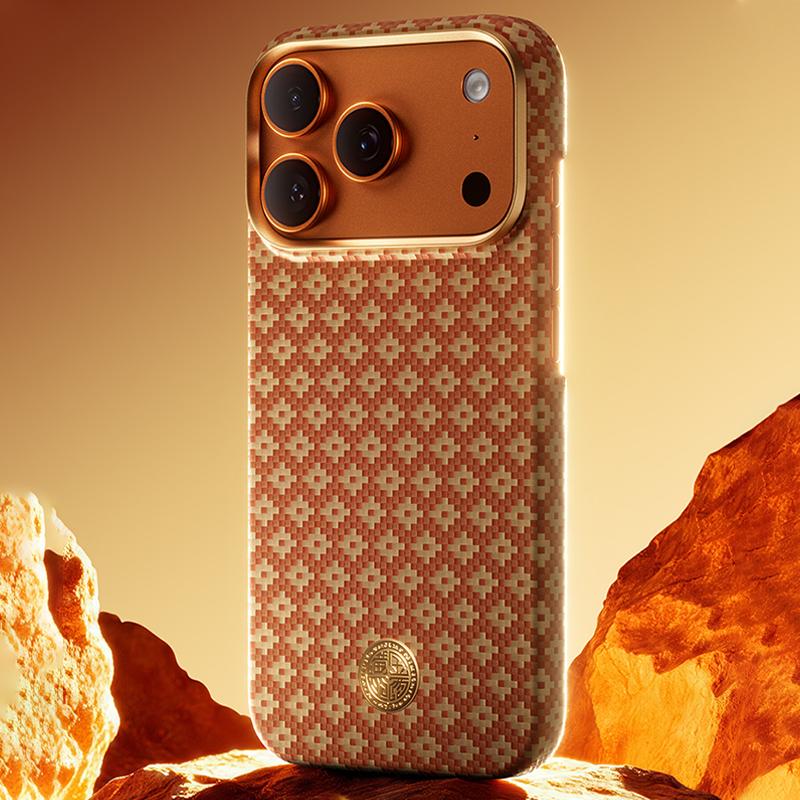 Compatible with iPhone 18 Pro Max & 17 Pro Max Benks Color Shield C1 Classic Kevlar Magnetic Phone Case - Orange