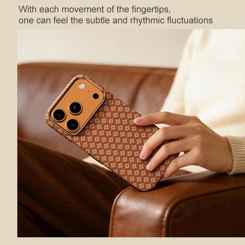 Compatible with iPhone 18 Pro Max & 17 Pro Max Benks Color Shield C1 Classic Kevlar Magnetic Phone Case - Orange