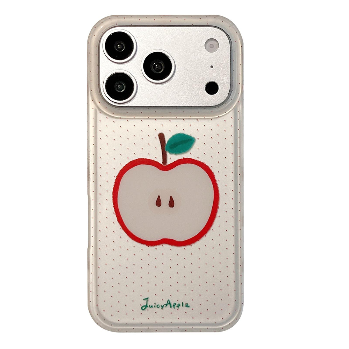 Compatible with iPhone 18 Pro & 17 Pro Frosted Black Polka Dot Full Coverage TPU Phone Case - Apple