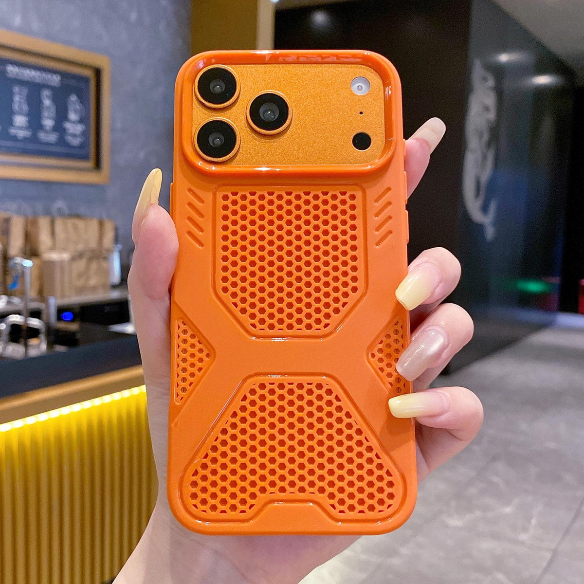Compatible with iPhone 18 Pro & 17 Pro X Armor Heat Dissipation TPU Phone Case - Orange