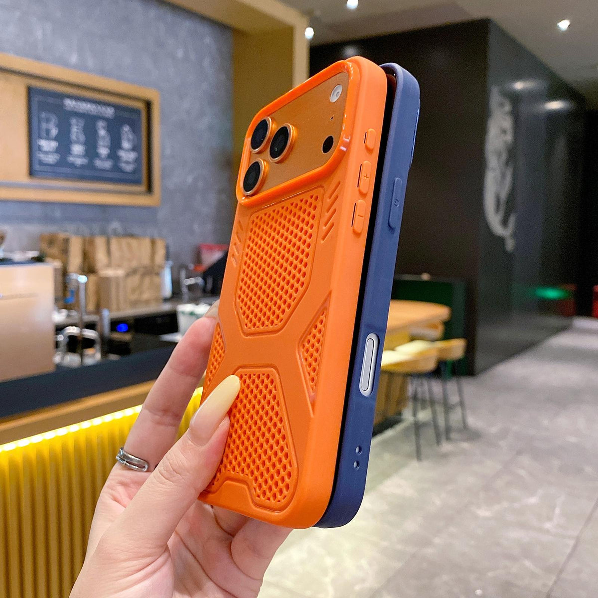 Compatible with iPhone 18 Pro & 17 Pro X Armor Heat Dissipation TPU Phone Case - Grey
