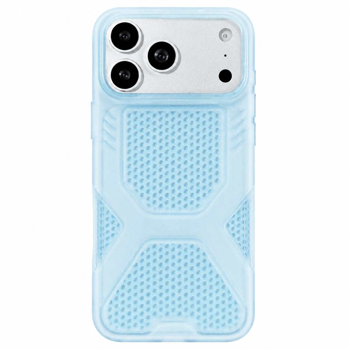Compatible with iPhone 18 Pro Max & 17 Pro Max Cool Jelly Heat Dissipation TPU Phone Case - Sea Salt Blue