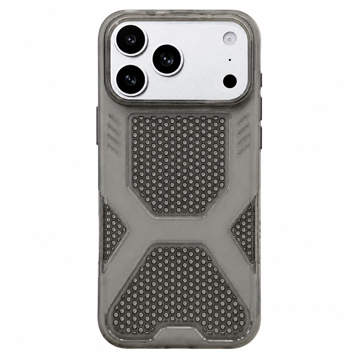 Compatible with iPhone 18 Pro Max & 17 Pro Max Cool Jelly Heat Dissipation TPU Phone Case - Space Gray