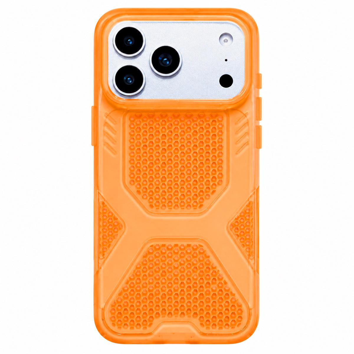 Compatible with iPhone 18 Pro & 17 Pro Cool Jelly Heat Dissipation TPU Phone Case - Honey Orange