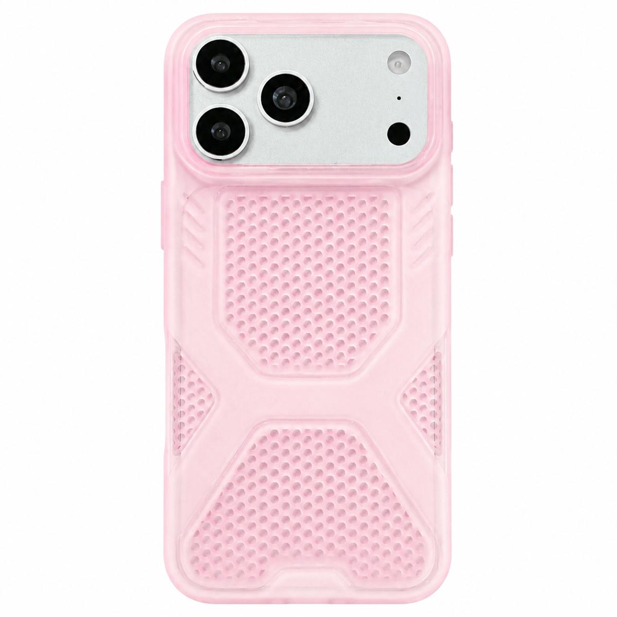 Compatible with iPhone 18 Pro & 17 Pro Cool Jelly Heat Dissipation TPU Phone Case - Sakura Powder