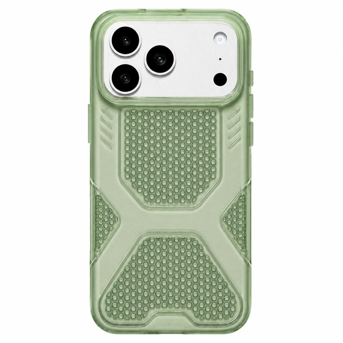 Compatible with iPhone 18 Pro & 17 Pro Cool Jelly Heat Dissipation TPU Phone Case - Moss Green