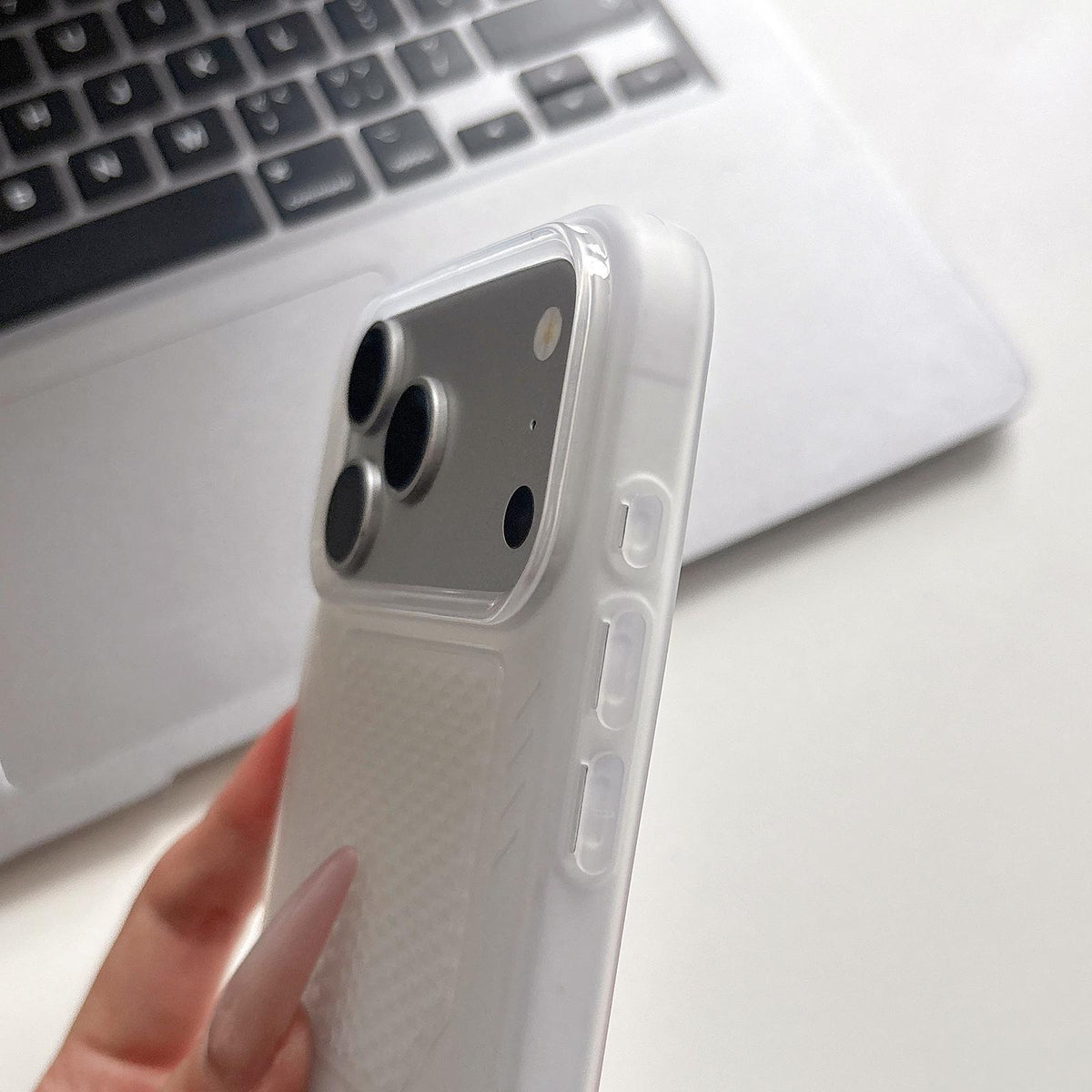 Compatible with iPhone 18 Pro Max & 17 Pro Max Cool Jelly Heat Dissipation TPU Phone Case - Mint Green