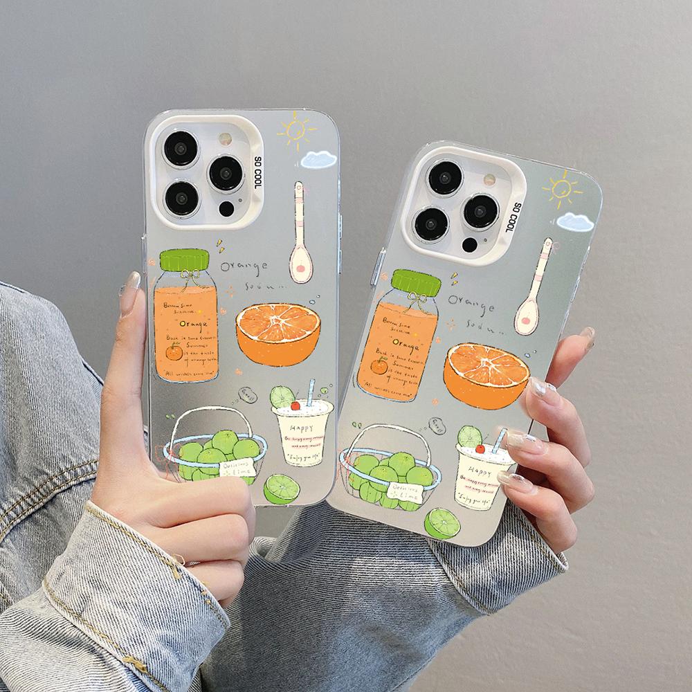 Compatible with iPhone 18 Pro Max & 17 Pro Max Colorful Silver Pattern PC Dual-Layer TPU Phone Case - White Puppy