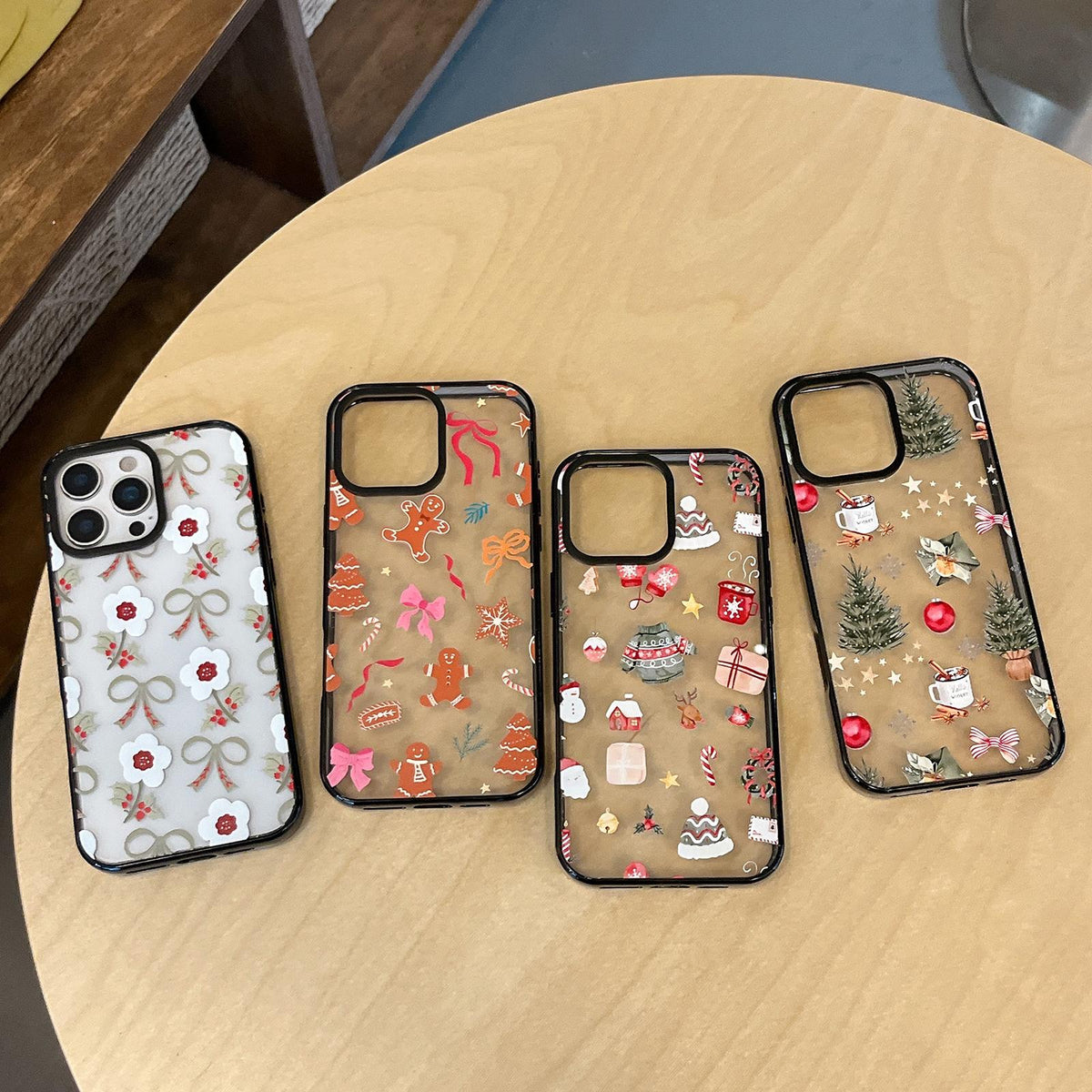 Compatible with iPhone 18 Pro & 17 Pro Christmas Print Transparent Acrylic TPU Phone Case - Christmas Sweater