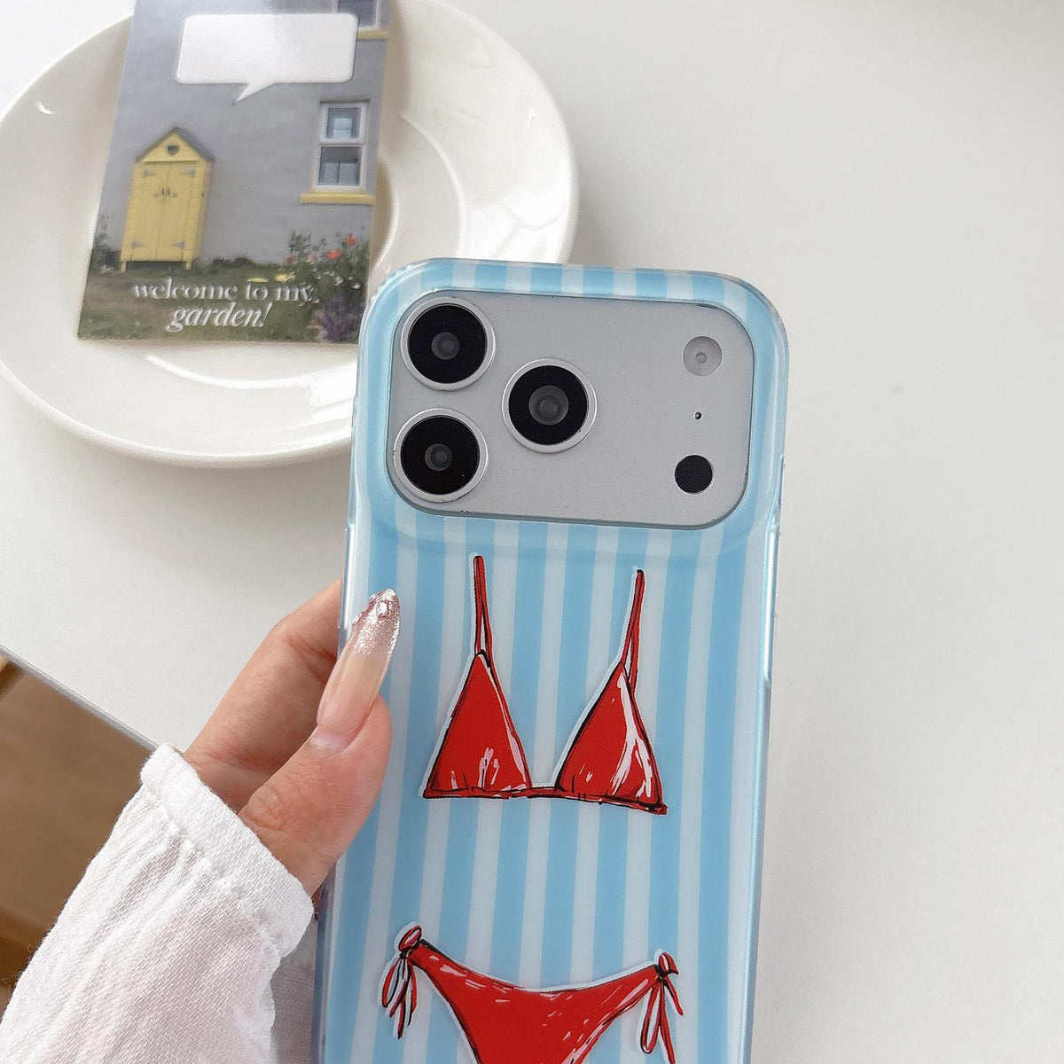 Compatible with iPhone 18 Pro Max & 17 Pro Max Double Layer Frosted Pattern TPU Phone Case - Leopard Print Strawberry