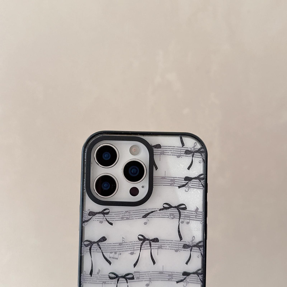 Compatible with iPhone 18 Pro & 17 Pro Lace Bow Printed Acrylic TPU Phone Case - Window Blue Dog and Brown Dog