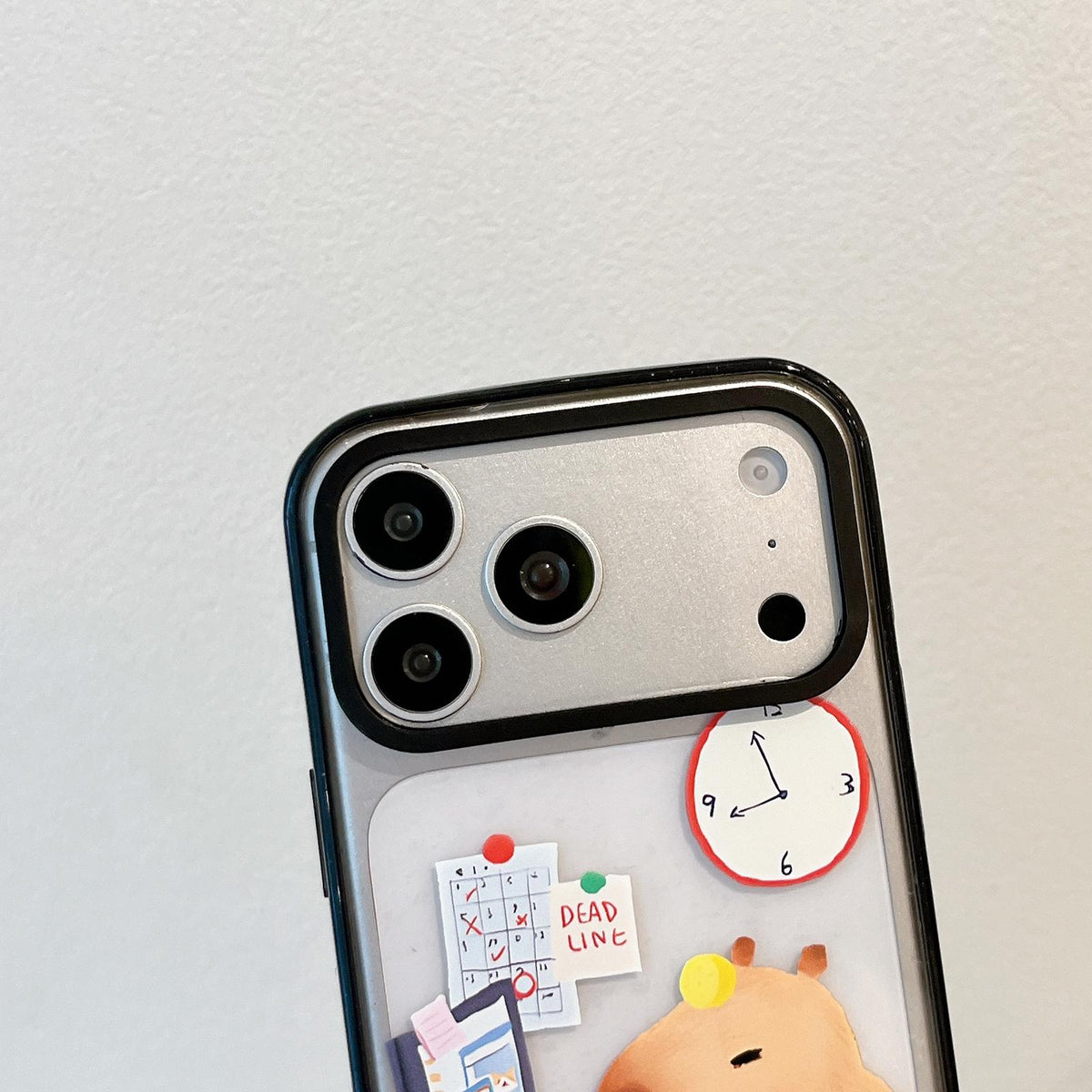 Compatible with iPhone 18 Pro & 17 Pro Cute Capybara Cartoon Print Acrylic TPU Phone Case - Baking Bread Capybara