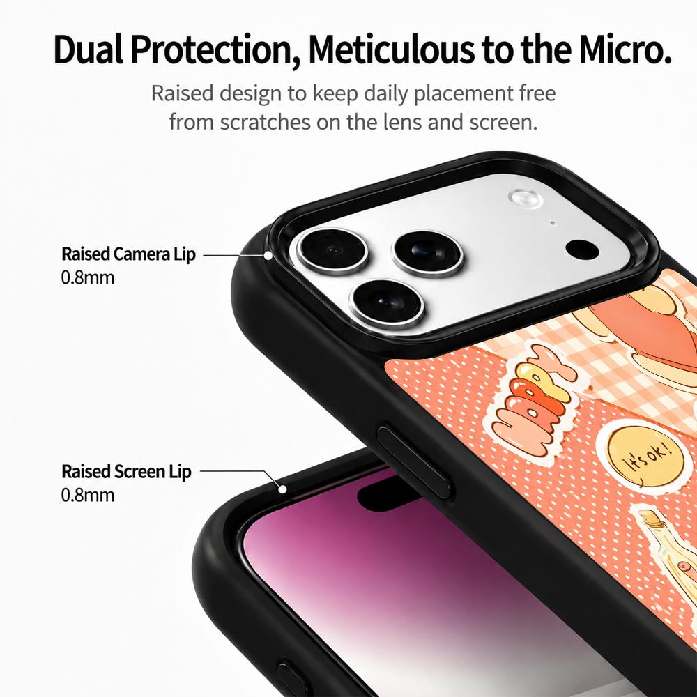 Compatible with iPhone 18 Pro & 17 Pro Fire Series PC Silicone Magnetic Phone Case - Fire Honey Bear