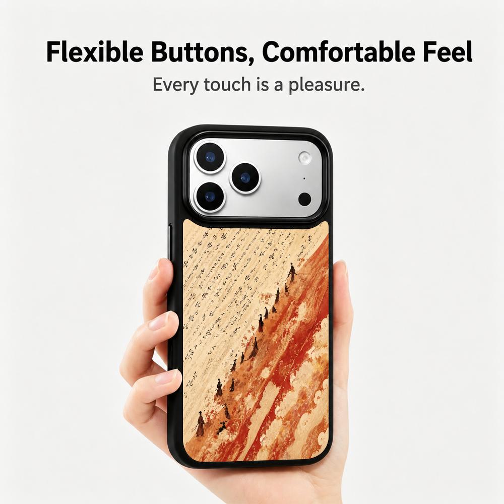 Compatible with iPhone 18 Pro & 17 Pro Fire Series PC Silicone Magnetic Phone Case - Fire Cloud Path