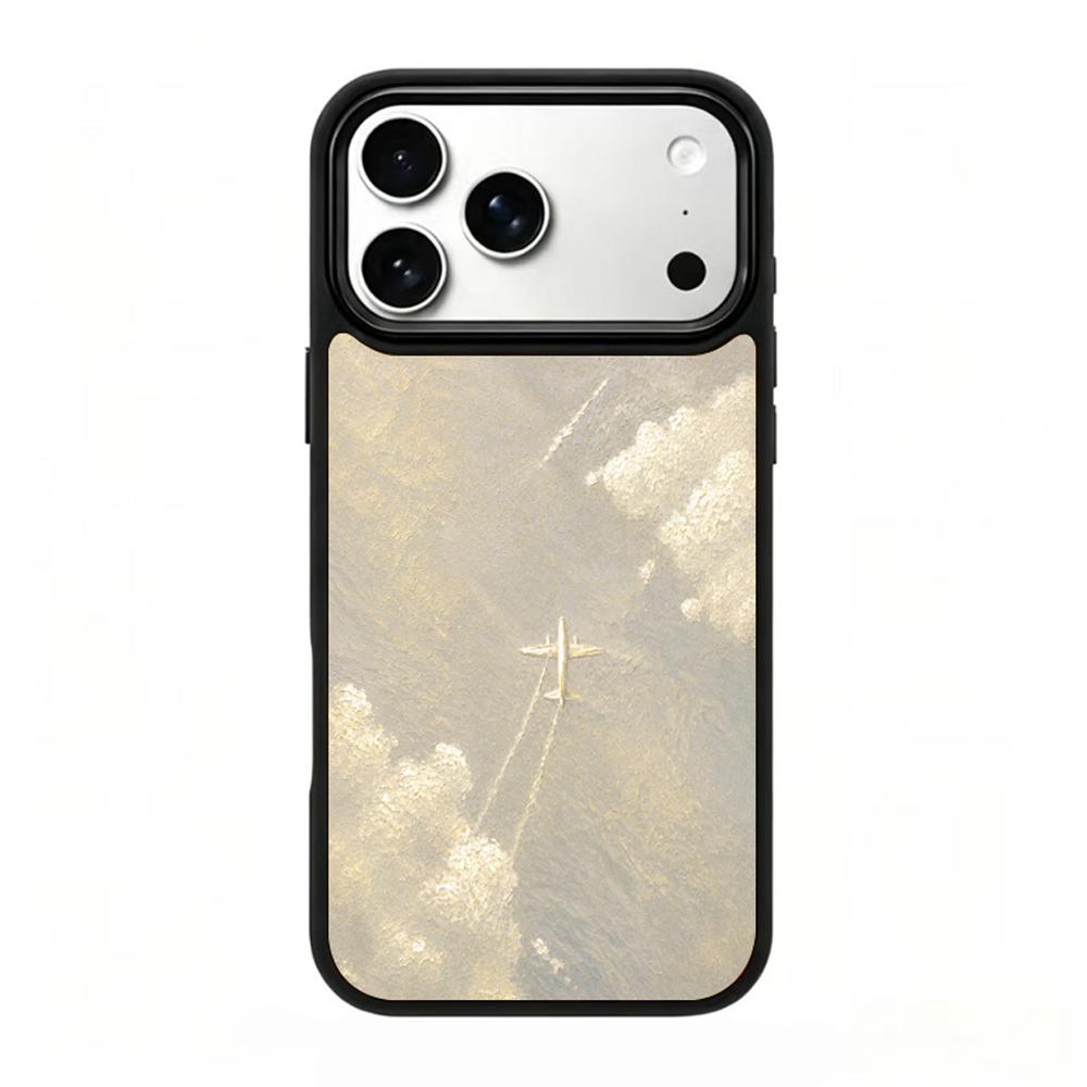 Compatible with iPhone 18 Pro Max & 17 Pro Max Gold Series PC Silicone Magnetic Phone Case - Golden Journey