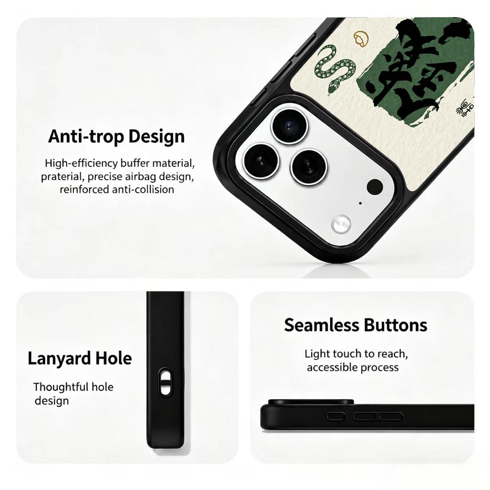 Compatible with iPhone 18 Pro & 17 Pro Wood Series PC Silicone Magnetic Phone Case - Wooden Money Comes