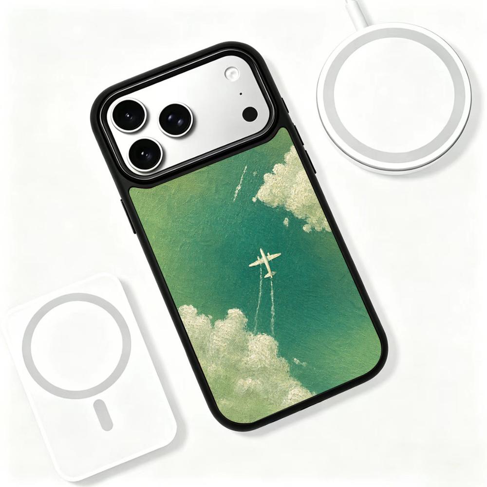 Compatible with iPhone 18 Pro & 17 Pro Wood Series PC Silicone Magnetic Phone Case - Wooden Voyage