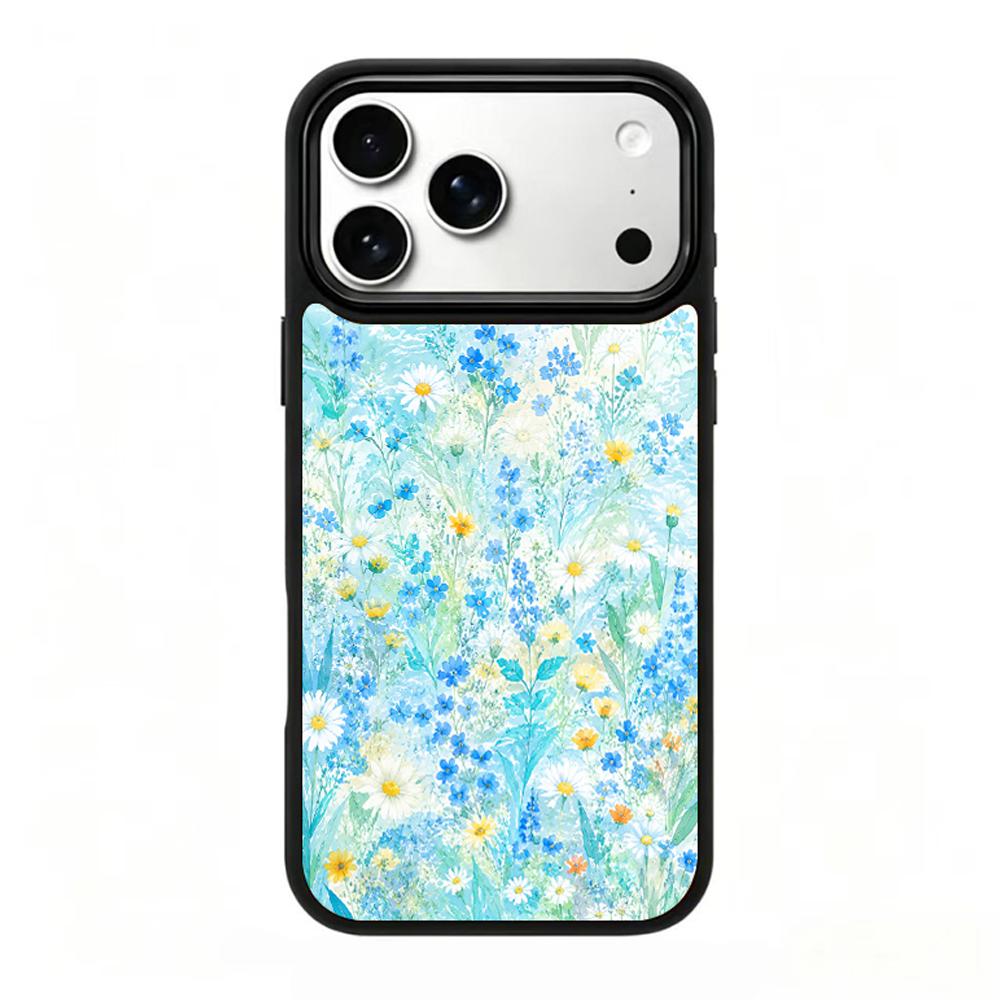 Compatible with iPhone 18 Pro Max & 17 Pro Max Water Series PC Silicone Magnetic Phone Case - Water Wildflowers