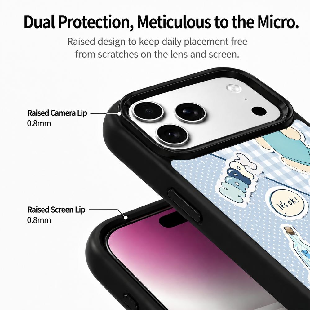 Compatible with iPhone 18 Pro Max & 17 Pro Max Water Series PC Silicone Magnetic Phone Case - Water Bear