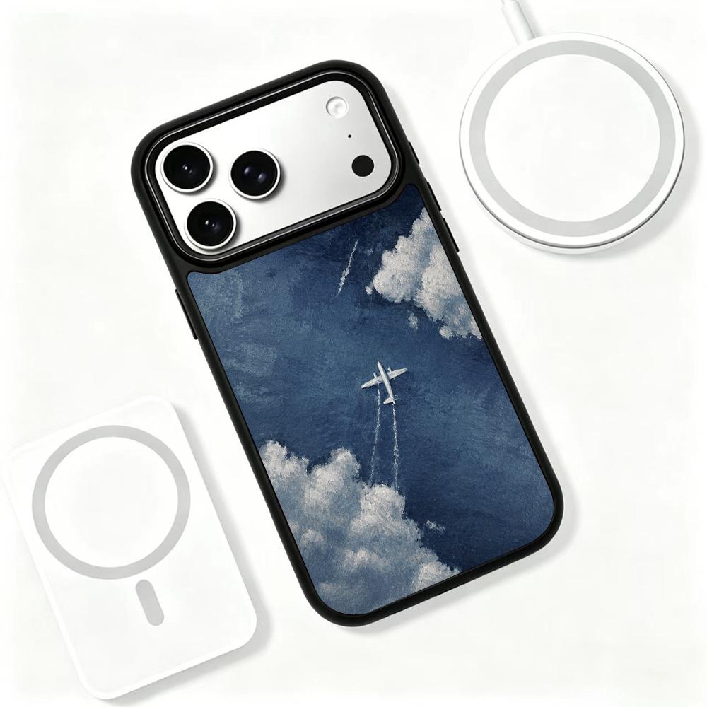 Compatible with iPhone 18 Pro Max & 17 Pro Max Water Series PC Silicone Magnetic Phone Case - Water Sail Journey