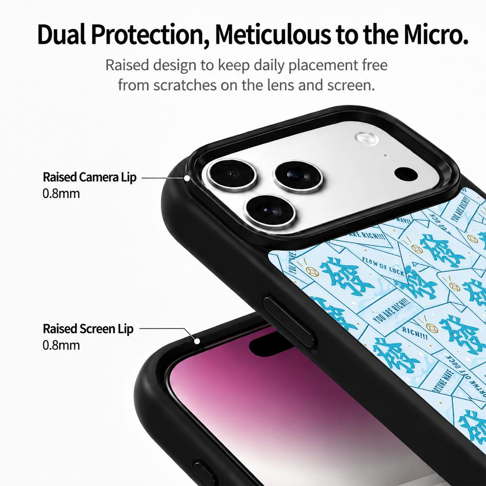 Compatible with iPhone 18 Pro & 17 Pro Water Series PC Silicone Magnetic Phone Case - Water Money Note