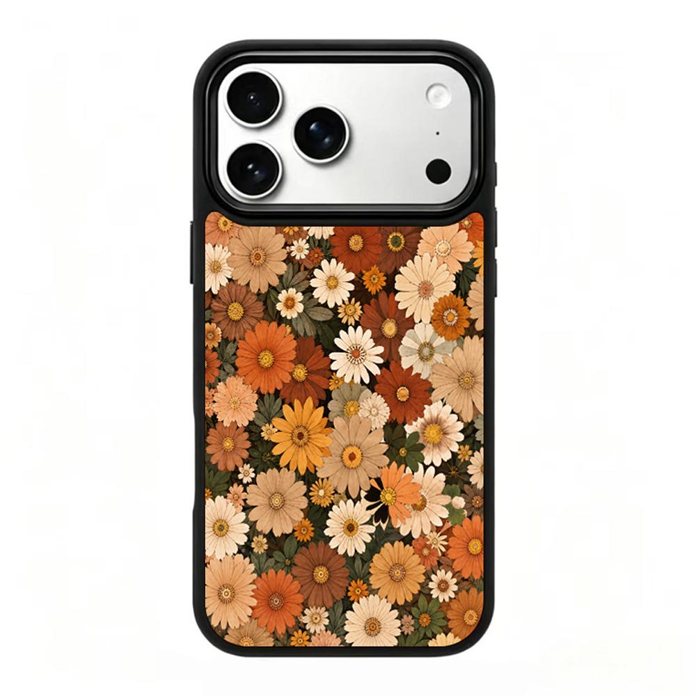 Compatible with iPhone 18 Pro Max & 17 Pro Max Earth Series PC Silicone Magnetic Phone Case - Earth Daisy