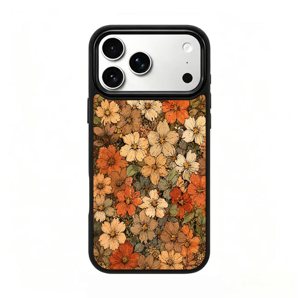 Compatible with iPhone 18 Pro Max & 17 Pro Max Earth Series PC Silicone Magnetic Phone Case - Earth Flower