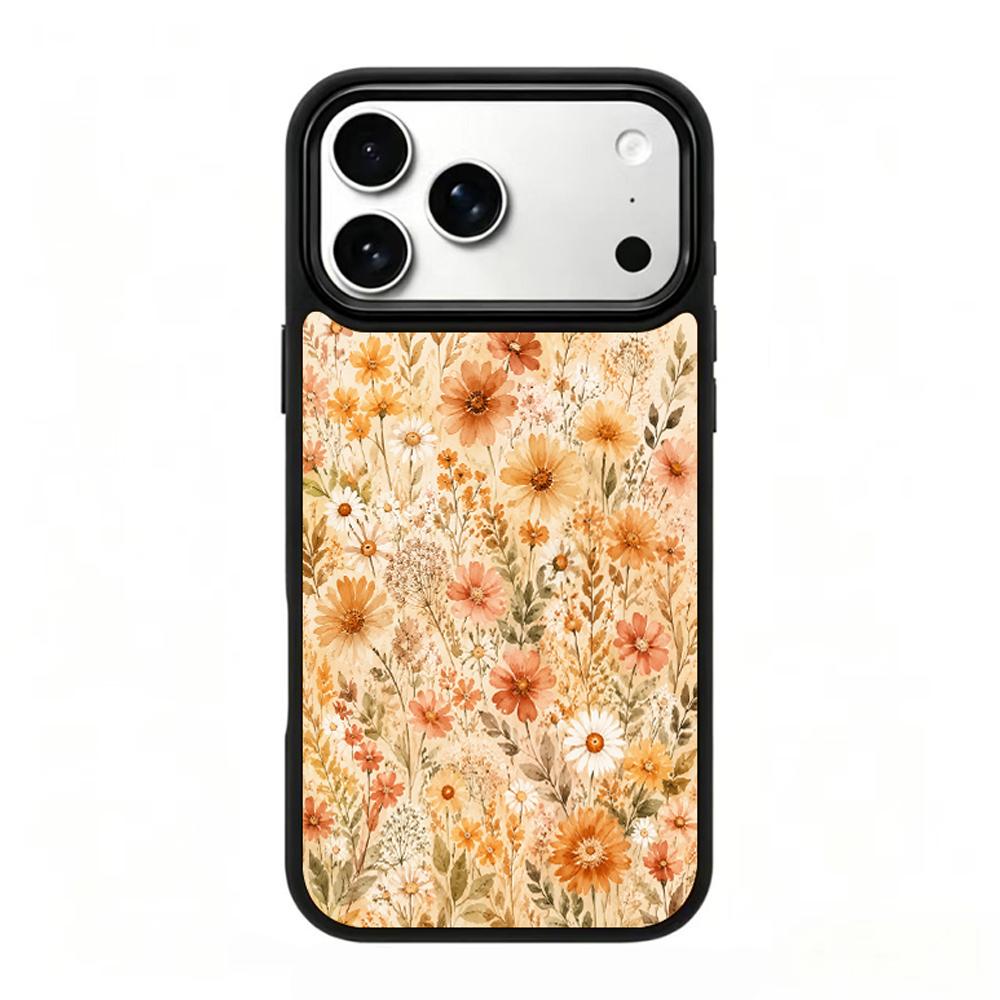 Compatible with iPhone 18 Pro Max & 17 Pro Max Earth Series PC Silicone Magnetic Phone Case - Earth Wildflowers