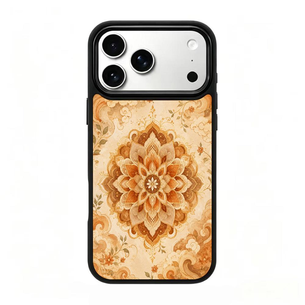 Compatible with iPhone 18 Pro & 17 Pro Earth Series PC Silicone Magnetic Phone Case - Earth Lotus
