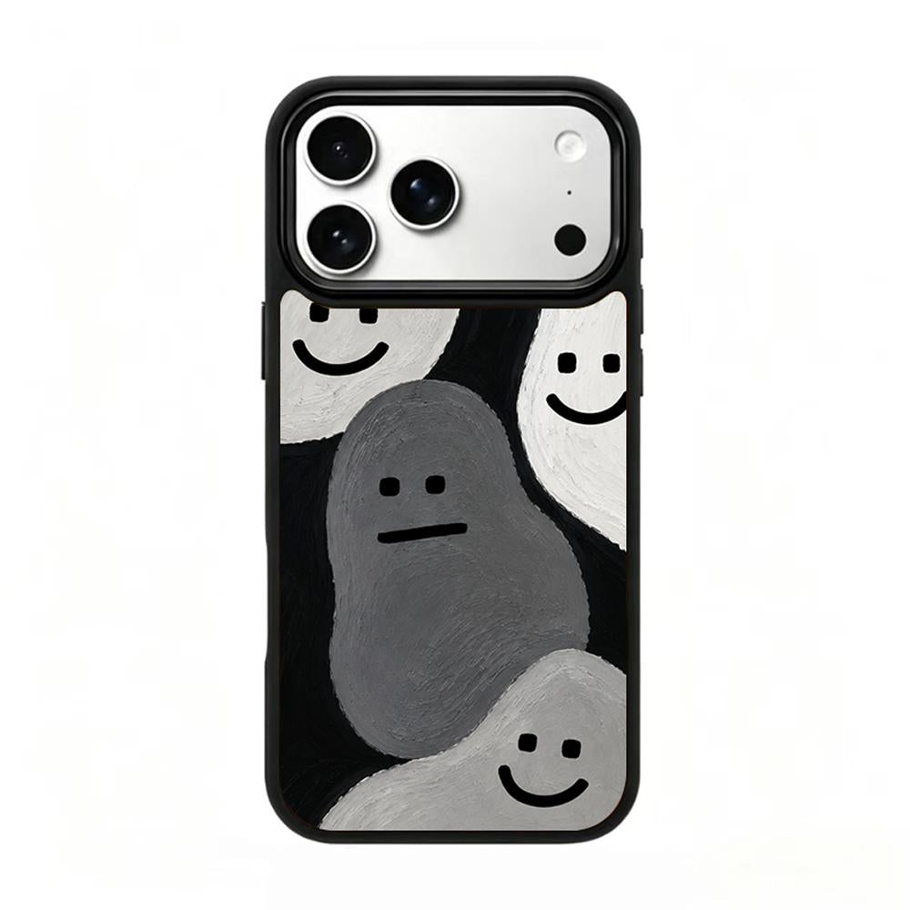 Compatible with iPhone 18 Pro & 17 Pro Colorful Painting PC Silicone Magnetic Phone Case - Solitude Tranquility