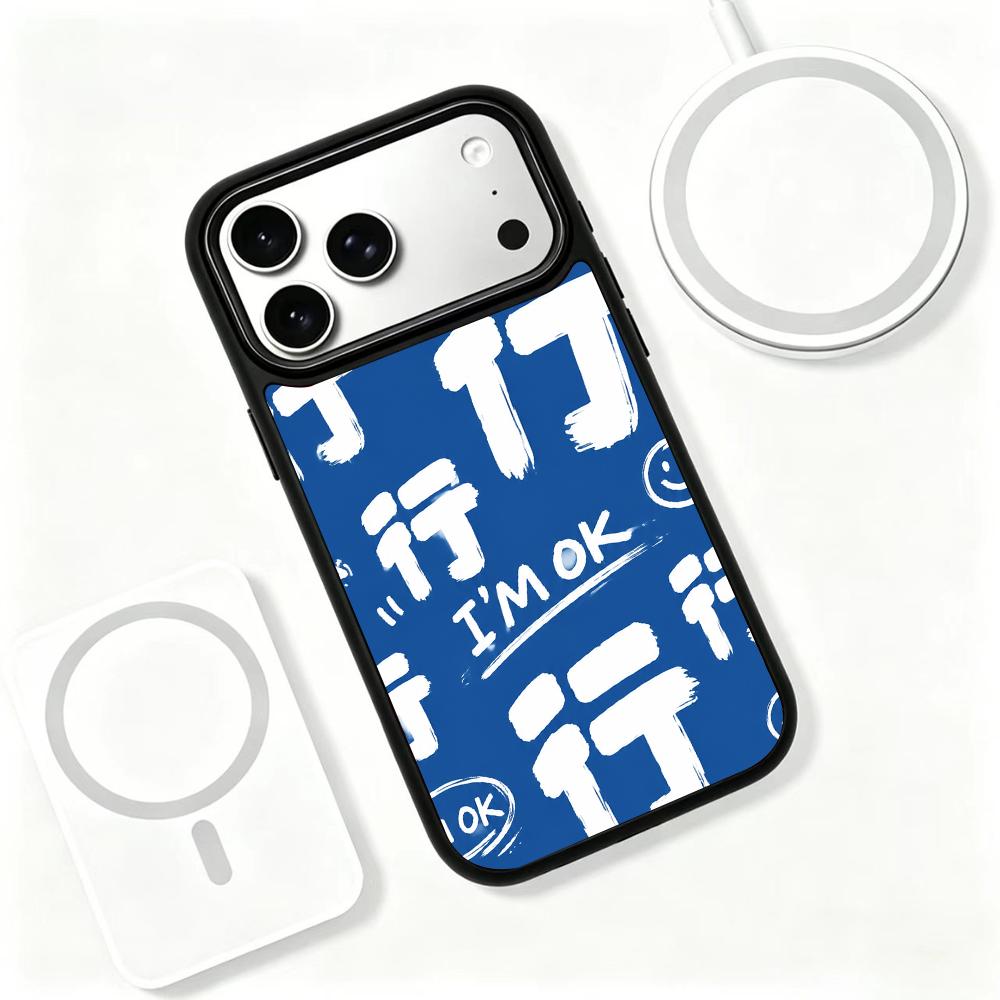 Compatible with iPhone 18 Pro & 17 Pro Colorful Painting PC Silicone Magnetic Phone Case - May Everything Go Smoothly