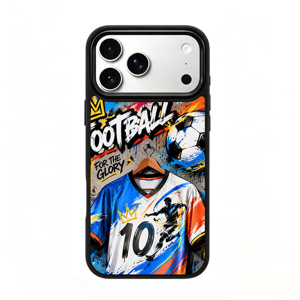 Compatible with iPhone 18 Pro Max & 17 Pro Max Colorful Painting PC Silicone Magnetic Phone Case - Honor Sports Jersey