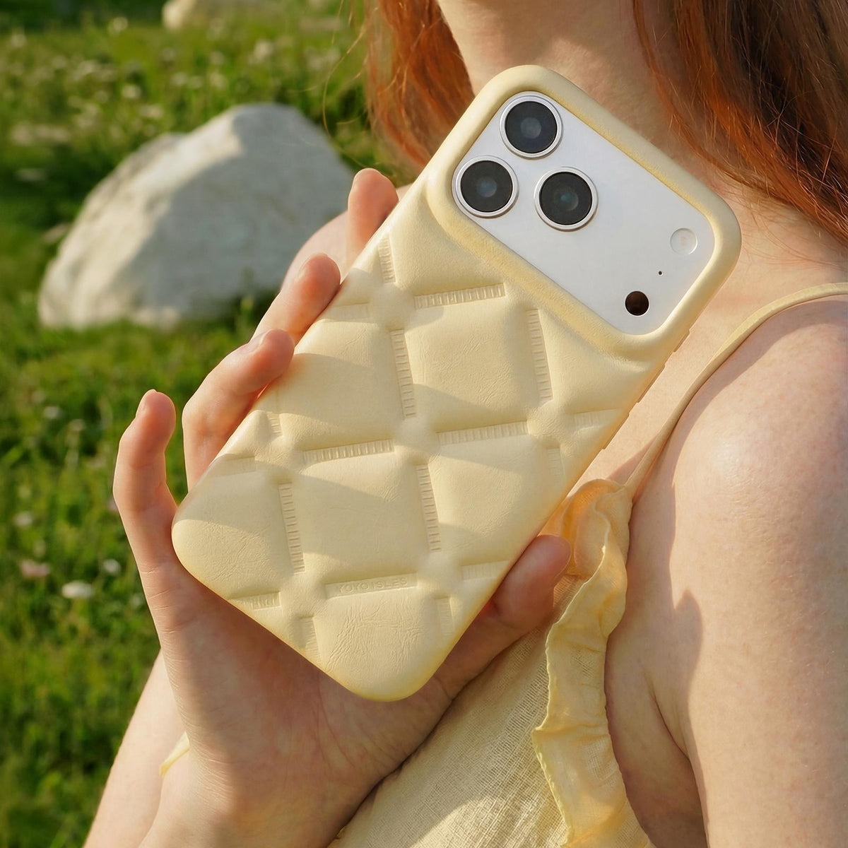 Compatible with iPhone 18 Pro Max & 17 Pro Max YOYOISLES Cloud Series Vegan Leather Phone Case - Green