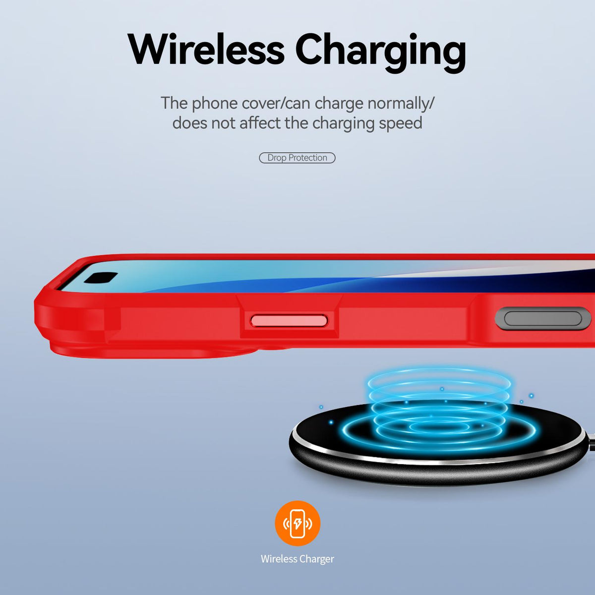 Compatible with iPhone 18 Pro Max TPU + PC Lens Protection Phone Case - Red