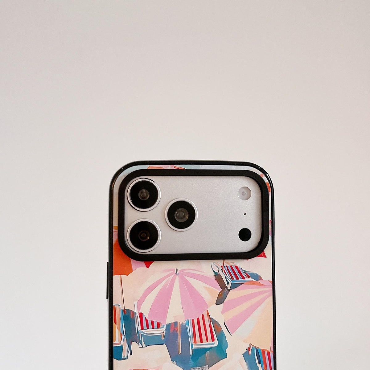 Compatible with iPhone 18 Pro Max & 17 Pro Max Summer Beach Pattern Acrylic TPU Phone Case - Sea Salt Blue Swimming Pool