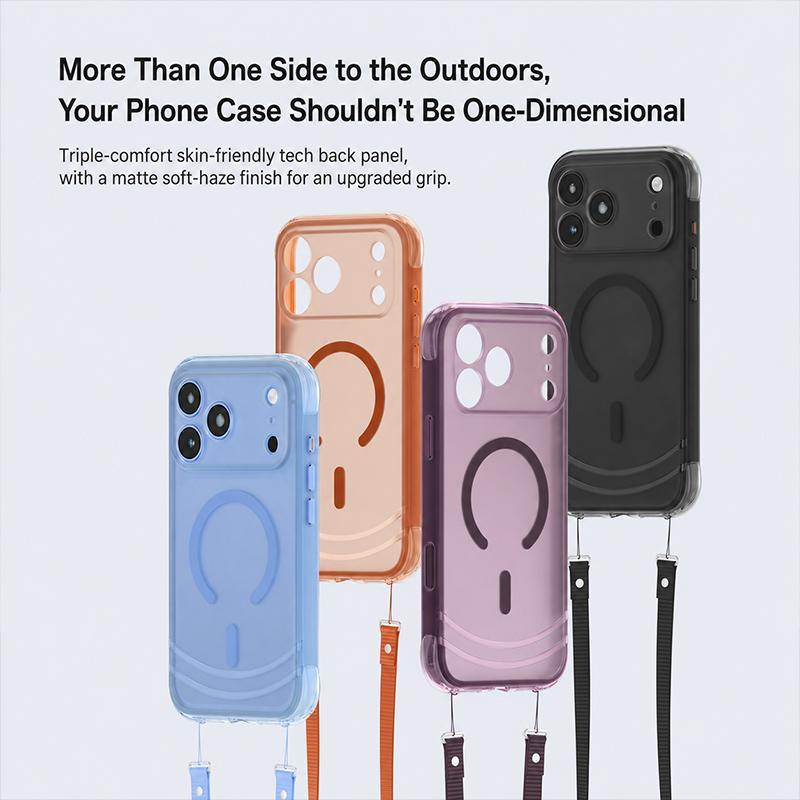 Compatible with iPhone 18 Pro Max QN2 Skin-Friendly AirBag Magnetic Shockproof Phone Case - Dark Blue