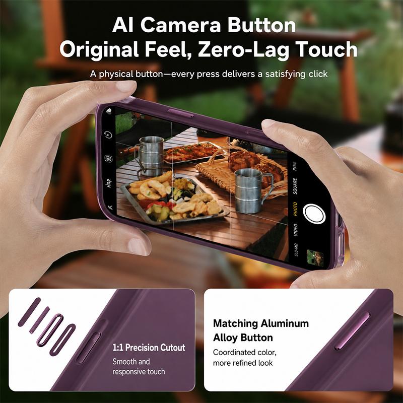 Compatible with iPhone 18 Pro Max QN2 Skin-Friendly AirBag Magnetic Shockproof Phone Case - Orange