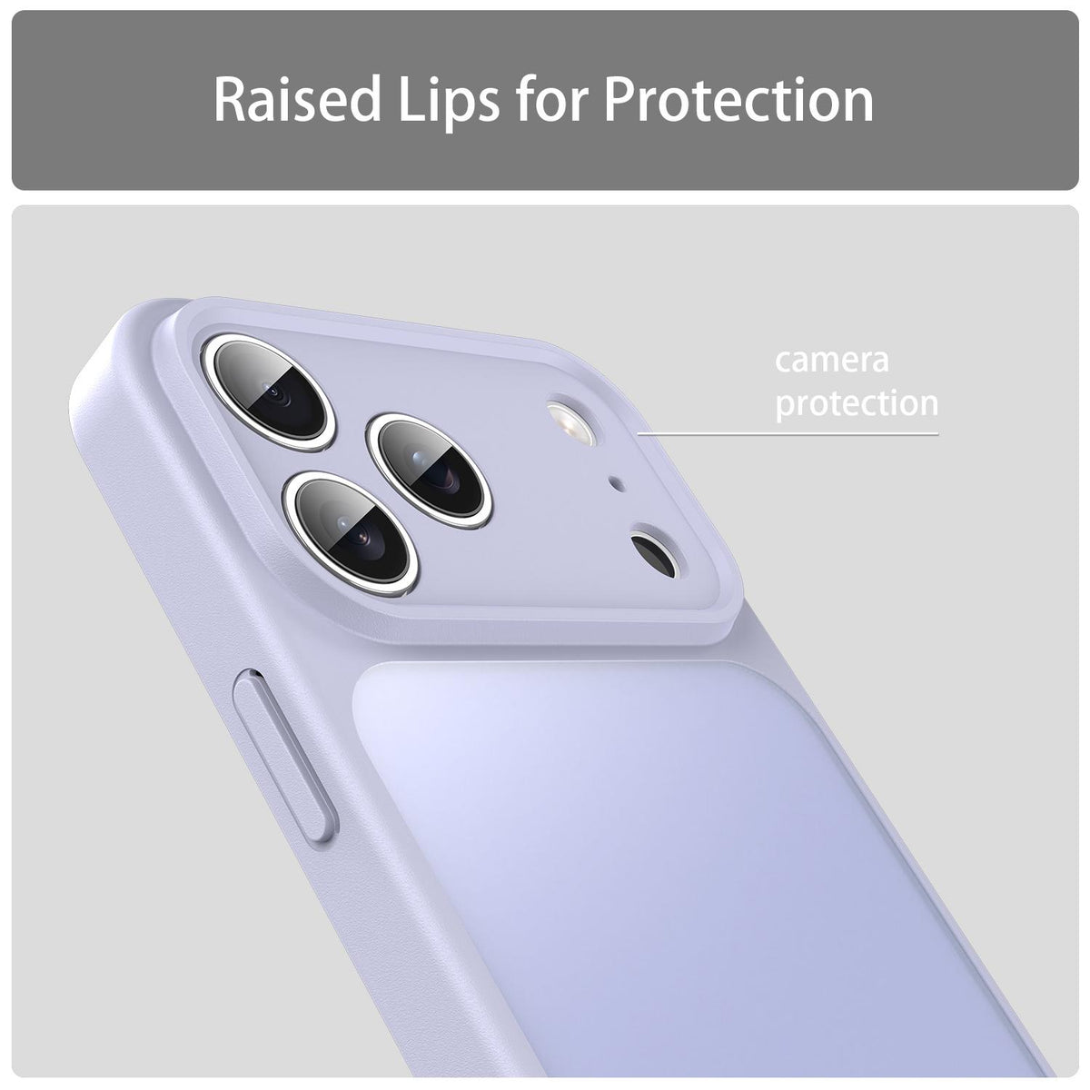 Compatible with iPhone 18 Pro Max Fanying Series Precision Camera Hole PC Dual-Layer TPU Translucent Frosted Phone Case - Lavender