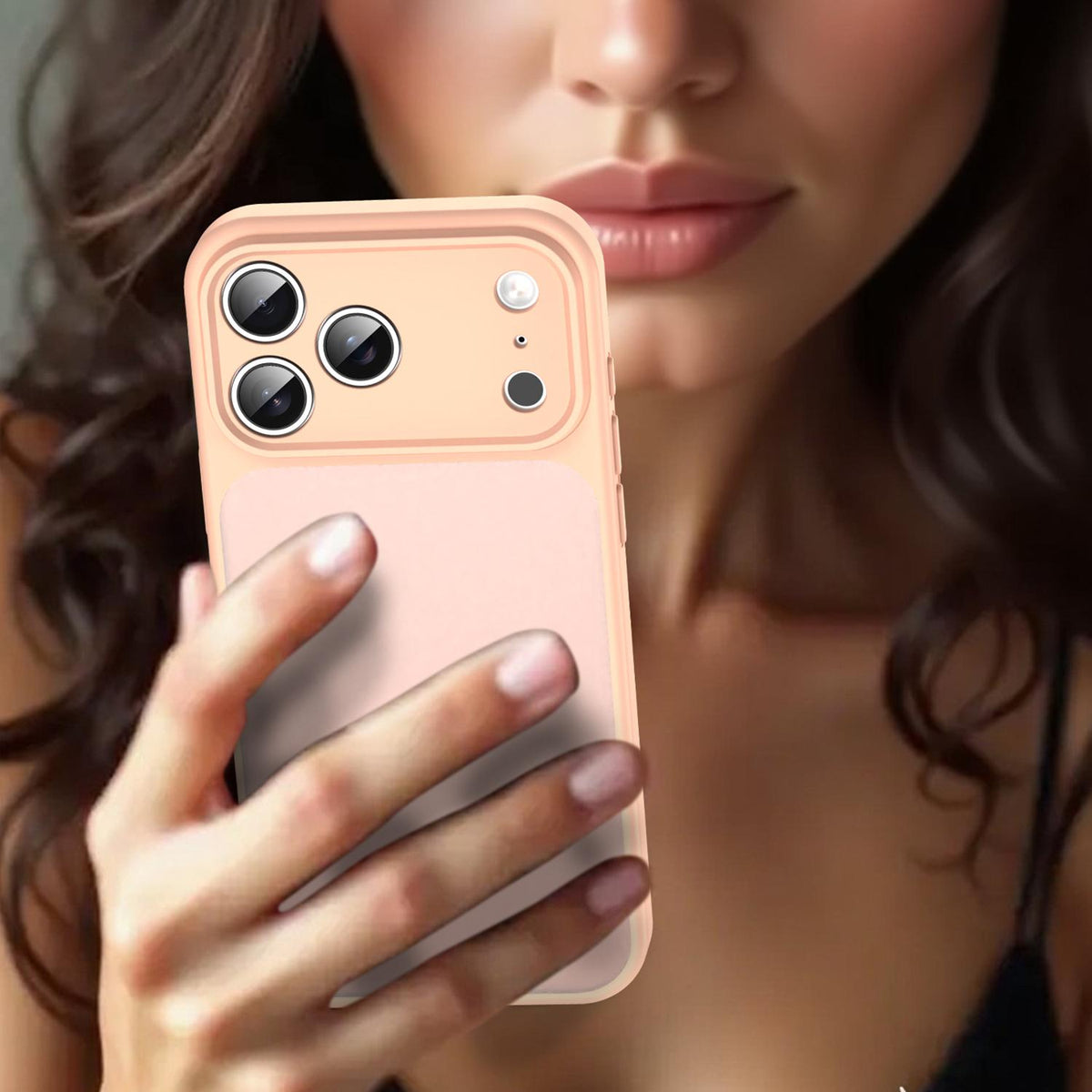 Compatible with iPhone 18 Pro Fanying Series Precision Camera Hole PC Dual-Layer TPU Translucent Frosted Phone Case - Rouge Powder