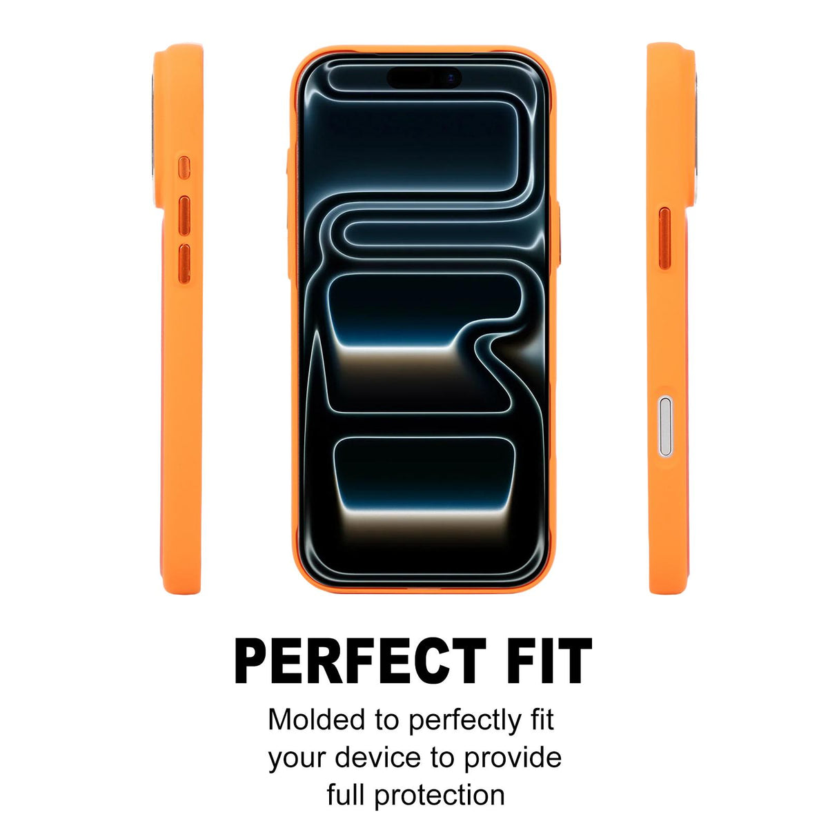 Compatible with iPhone 18 Pro Max GEBEI Skin Feel Starry Dot Magnetic Phone Case - Orange