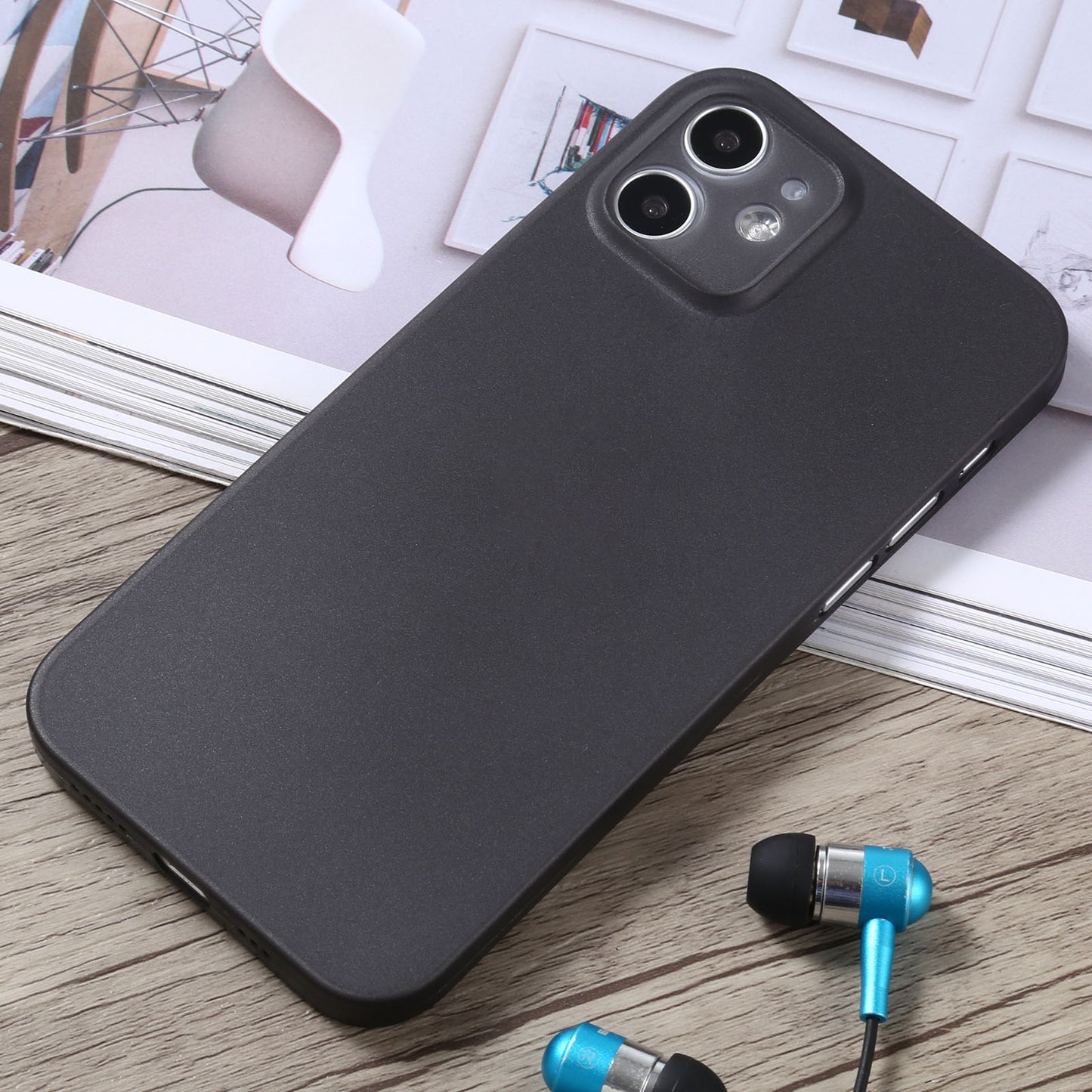 For iPhone 12 mini Camera Precision Hole PP Protective Case (Black)