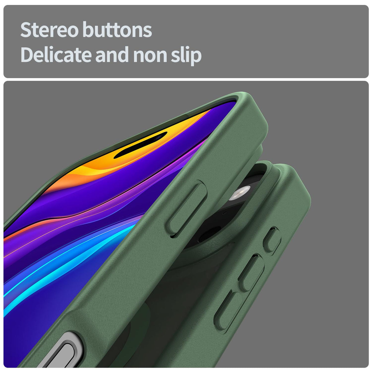 Compatible with iPhone 18 Pro Max Fanying Series PC Dual-Layer TPU Translucent Frosted MagSafe Phone Case - Olive Green