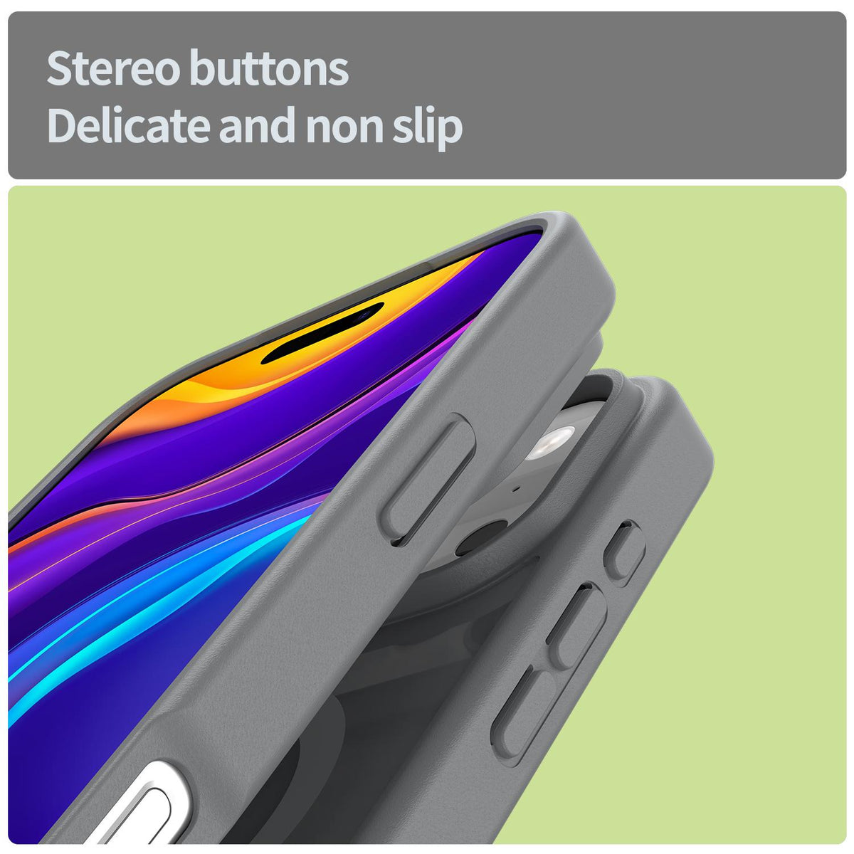 Compatible with iPhone 18 Pro Max Fanying Series PC Dual-Layer TPU Translucent Frosted MagSafe Phone Case - Silver Grey