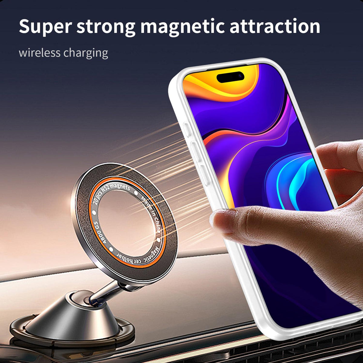Compatible with iPhone 18 Pro Max Fanying Series PC Dual-Layer TPU Translucent Frosted MagSafe Phone Case - Matte White